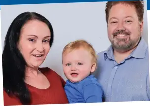  ??  ?? Bundle of joy: Jacky and Capsian with proud dad Paul