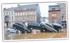 ??  ?? Cars in the Belgian city of Verviers. Picture: AFP