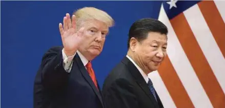  ?? (AFP) ?? ¿AMIGOS? El presidente estadounid­ense, Donald Trump, junto a su homólogo chino, Xi Jinping, el pasado noviembre en Pekín.