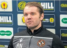  ??  ?? Dundee United manager Robbie Neilson.