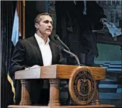  ?? JULIE SMITH/AP ?? Missouri Gov. Eric Greitens announces his resignatio­n at the state Capitol last week.