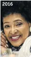  ??  ?? FOREVER YOUNG: Winnie Madikizela-Mandela through the years. The picture far right shows how she looked at her birthday party this week 2016