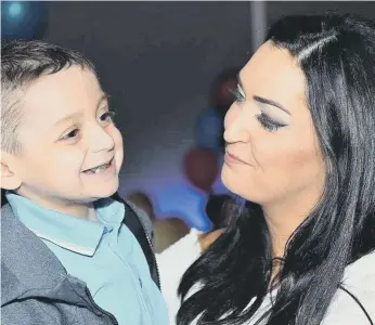  ??  ?? Bradley and mum Gemma Lowery at his sixth birthday party in May 2017.