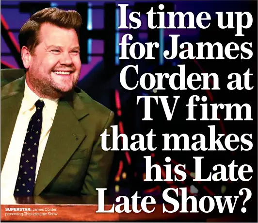  ?? ?? SUPERSTAR: James Corden presenting The Late Late Show