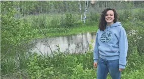  ?? VIDDY WABINDATO ?? Hannah Arbuckle’s original internship was canceled. She restarted her search and landed a new internship working for the Great Lakes Indian Fish and Wildlife Commission, located on the Bad River Reservatio­n.