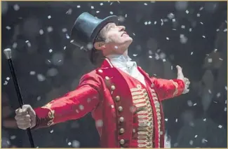  ?? Niko Tavernise 20th Century Fox ?? HUGH Jackman in “Greatest Showman.” Its song “This Is Me” gave Pasek and Paul an Oscar nod.