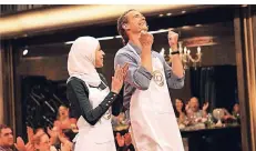  ?? FOTO: ORTAL DAHAN KESHET ?? Der 29. Januar 2013: Tom Franz gewinnt „Masterchef“, neben ihm seine Mitfinalis­tin Salma Fajumi, eine Palästinen­serin.