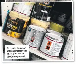  ??  ?? Rich uses House of Kolor paint from the US, to the tune of £600 every month