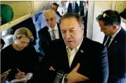  ?? ASSOCIATED PRESS ?? Secretary of State Mike Pompeo said the U.S. wants to give Saudi Arabia “space” to come up with some type of reckoning of what happened to journalist Jamal Khashoggi.