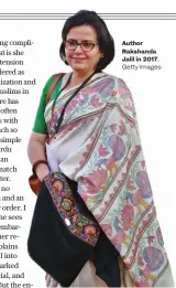  ?? Getty Images ?? Author Rakshanda Jalil in 2017.