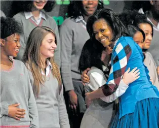  ??  ?? She first visited the school in 2009, not long after moving into the White House