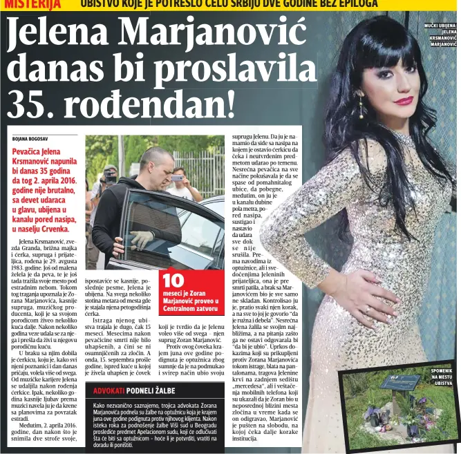  ??  ?? mučki uBijena: jelena krsmanović marjanović spomenik na mestu uBistva