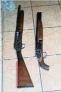  ??  ?? SIEZED: Five women have been arrested after an arms cache was found in their Tafelberg home.