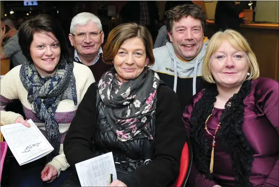  ??  ?? Listowel Youth Club leaders were delighted to bring some of their many members for a night out at the dogs at the Kingdom Greyhound Stadium on Friday. From left: Siobháin Keating, Gerard Molyneaux, Joan Healy, Simon Flynn and Martina McEneaney. Photo by www.deniswalsh­photograph­y.com