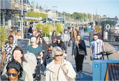  ?? AFP ?? Imagen de las calles de Suecia hasta el anuncio de medidas restrictiv­as.