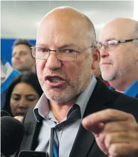  ?? PHIL CARPENTER /POSTMEDIA NEWS/FILES ?? Marc Ranger, head of the Quebec branch of the Canadian Union of Public Employees, is working with other labour groups to target 14 ridings where they think they can prevent Quebec Liberal or Coalition Avenir Quebec candidates from winning.