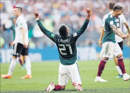  ?? FOTO: AP ?? México logra la machada Ganó a Alemania contra pronóstico y se vengó del 7-0 en el Mundial de Brasil de 2014