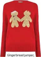  ??  ?? Gingerbrea­d jumper, £40, oasis-stores.com