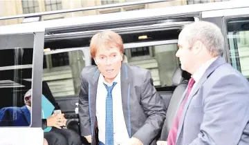  ??  ?? Cliff Richard arrives at the High Court for judgement in the privacy case he brought against the BBC,in central London,Britain onWednesda­y and (photos left) Cliff leaves the High Court after the court found the case in his favour. — Reuters photos