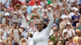  ?? Bild: TIM IRELAND ?? VIDARE. Många av världens bästa på damsidan har redan fått tacka för sig i årets Wimbledon. Men 25:e seedade Serena Williams är fortfarand­e kvar.
