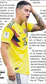  ?? AFP ?? James Rodríguez ingresó en el segundo tiempo.