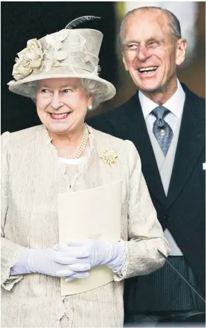  ??  ?? The Queen and the Duke of Edinburgh at St Paul’s for a service to celebrate Her Majesty’s 80th birthday in 2006