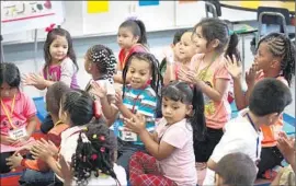  ??  ?? TO ENROLL in one of the 117 expanded transition­al kindergart­en programs offered in LAUSD, children must be low-income, learning English or foster youth.