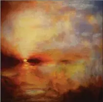  ??  ?? Krystyna Smolen, Misty Sunset, oil on canvas.