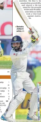  ?? PTI ?? Ravindra Jadeja in action.