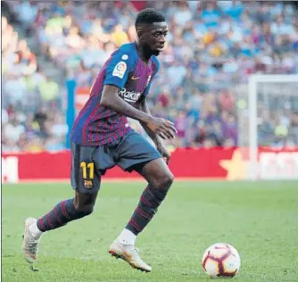  ?? FOTO: PEP MORATA ?? Ousmane Dembélé seguirá jugando en el Barça y no será traspasado