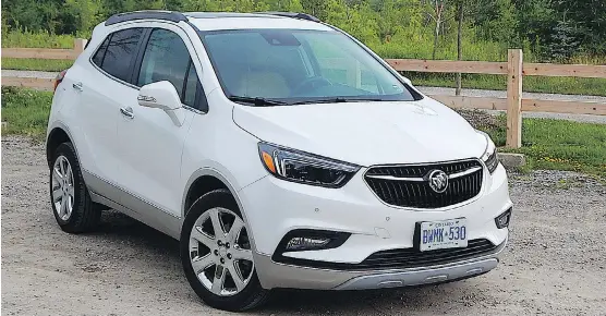  ?? PHOTOS: BRIAN HARPER ?? The 2018 Buick Encore Premium AWD is a sturdy compact crossover that, manages to keep the market competitiv­e as a middle ground vehicle, Brian Harper says.