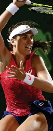  ?? REX ?? Red hot: Konta beating Venus Williams to reach the Miami final