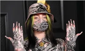  ?? Photograph: Kevin Mazur/The Recording Academy/AFP/Getty Images ?? US singer-songwriter Billie Eilish at the Grammys in Los Angeles.