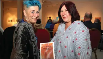  ??  ?? Nicola Pierce and Frances Atkin at the book launch in Highlanes Gallery.