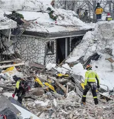  ?? Ansa ?? I soccorsi Tra le macerie dell’Hotel Rigopiano