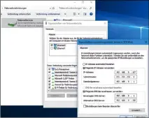  ??  ?? Ganz wichtig beim Einsatz der Netzwerkbr­ücke: Der Adapter mit der Internet-Verbindung braucht eine feste IP-Adresse, die der Nutzer händisch vergeben muss.