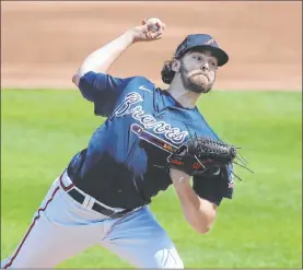  ?? Curtis Compton The Associated Press ?? In six starts for the Atlanta Braves during last year’s shortened season, Ian Anderson, 22, went 3-2 with a 1.95 earned run average.