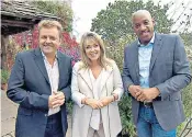  ??  ?? Clockwise from above: Homes Under the Hammer, with Dion Dublin, Lucy Alexander and Martin Roberts; Nicki Chapman on Escape to the Country; Bargain Hunt’s Tim Wonnacott