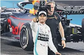  ?? (AP) ?? En Abu Dhabi. Lewis Hamilton ganó en el final de la temporada.