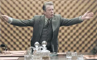  ??  ?? DANGEROUS: John Hurt, shown in a scene from ‘Tinker, Tailor, Soldier, Spy’, plays a baron’s evil son in ‘The Pied Piper’. FANTASY: French actress Bulle Ogier plays a goddess waging war in contempora­ry Paris in Jacques Rivette’s ‘Duelle’.