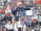  ?? ANDREW NELLES/THE (NASHVILLE) TENNESSEAN ?? The Patriots’ Tom Brady now has 26 postseason wins, 10 more than any other quarterbac­k in league history.