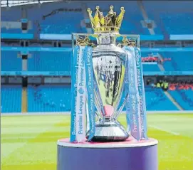  ?? FOTO: AP ?? La Premier League tiene previsto reanudar la competició­n el próximo mes de junio