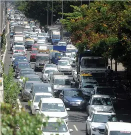  ?? — PTI ?? Traffic jam at Kherwadi on Kala Nagar-Bandra road during the fifth phase of Covid-19 lockdown in Mumbai on Friday.