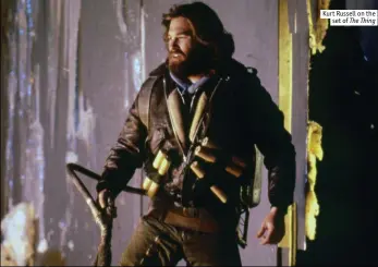  ??  ?? Kurt russell on theset of The Thing