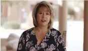  ??  ?? In an image taken from the video, Albuquerqu­e mother Jennifer Weiss-Burke discusses the death of her teen son from opioid abuse.