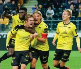  ??  ?? Kaptein Erlend Segberg (nr. to f.h.) må stå over lørdagens kamp grunnet suspensjon. Ellers kjemper Afeez Aremu (f.v.), Mathias Bringaker og Niklas Sandberg om en plass i startellev­eren.