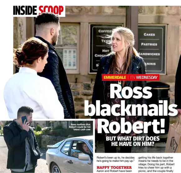  ??  ?? Ross realises that Robert could be his latest cash cow