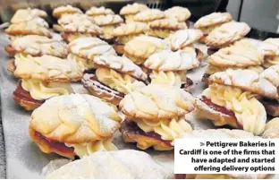  ??  ?? > Pettigrew Bakeries in Cardiff is one of the firms that have adapted and started offering delivery options