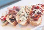  ?? BRUSCHETTA BAR ?? Bruschetta Bar will feature the namesake appetizer in combinatio­ns like prosciutto-brie, gorgonzola-fig and, of course, the classic tomato with basil.