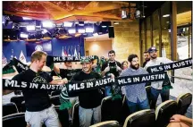  ?? AMANDA VOISARD / AMERICAN-STATESMAN ?? The nonprofit MLS in Austin attends Austin’s City Council meeting Thursday in anticipati­on of a vote on whether the city will OK a deal to bring Columbus Crew SC to Austin.